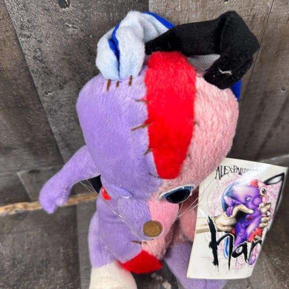 Alex Pardee HARM bunny rabbit plush doll Hot Topic early 2000's Pink Vers. - Picture 3 of 9